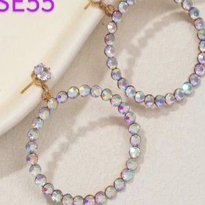 Hoop Rhinestone Earrings